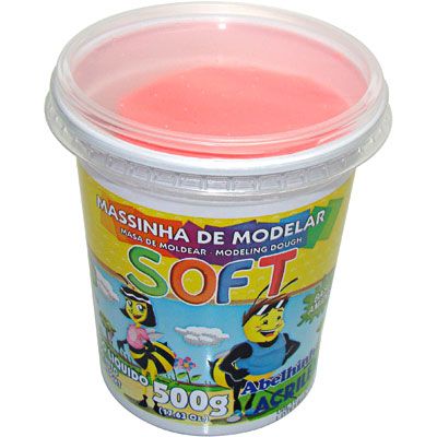 MASSA DE MODELAR SOFT VERMELHA 500G